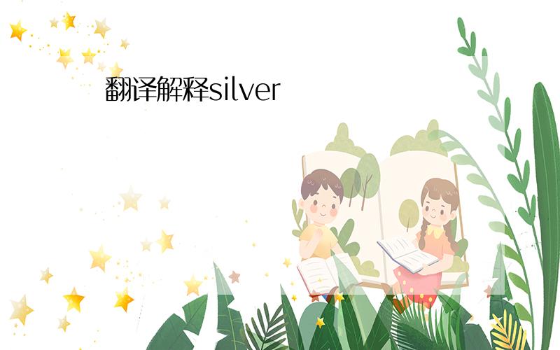 翻译解释silver