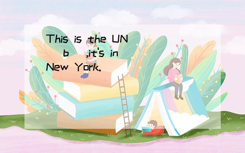 This is the UN (b ),it's in New York.