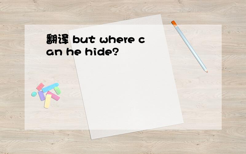 翻译 but where can he hide?