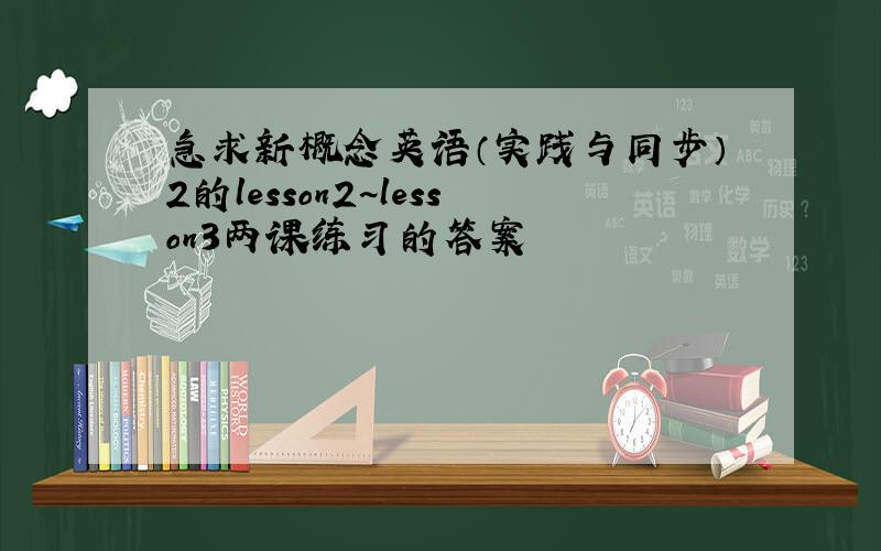 急求新概念英语（实践与同步）2的lesson2~lesson3两课练习的答案