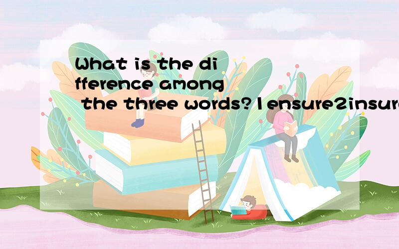 What is the difference among the three words?1ensure2insure3assure