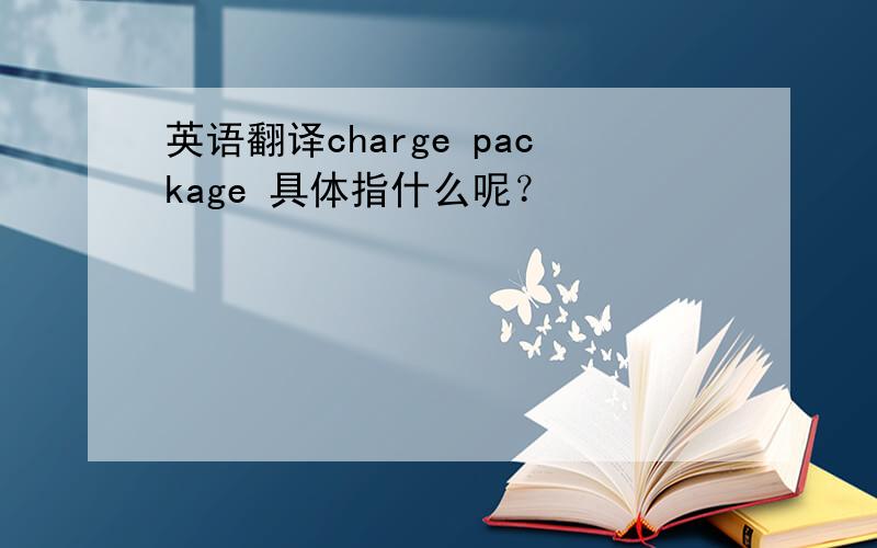 英语翻译charge package 具体指什么呢？