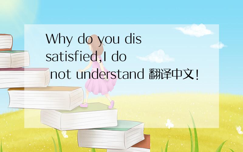 Why do you dissatisfied,I do not understand 翻译中文!