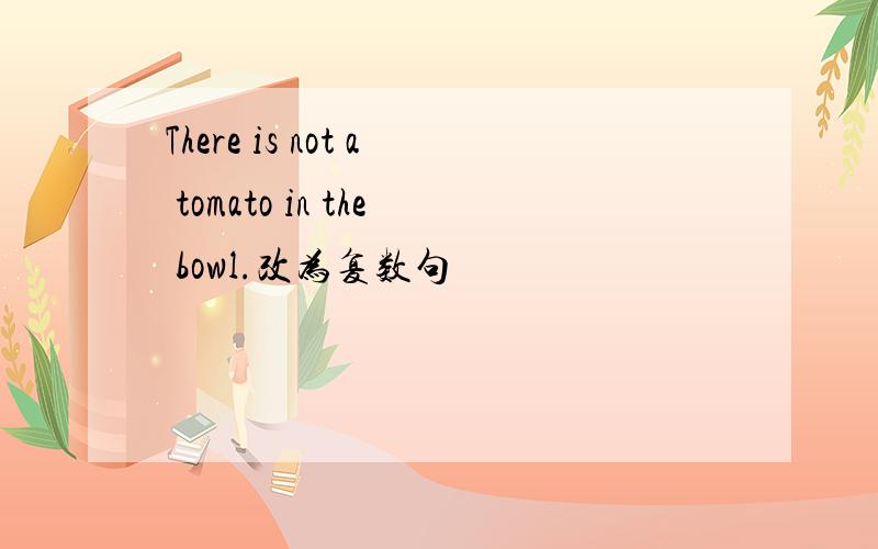 There is not a tomato in the bowl.改为复数句
