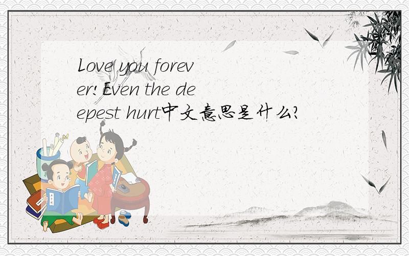 Love you forever!Even the deepest hurt中文意思是什么?
