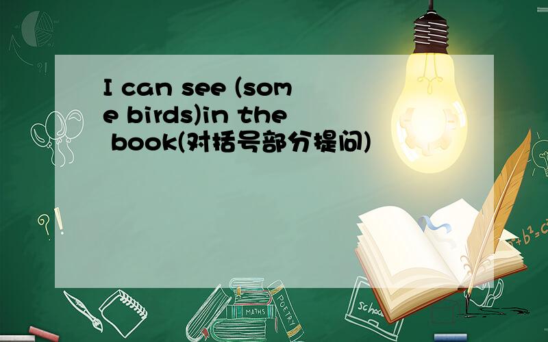 I can see (some birds)in the book(对括号部分提问)