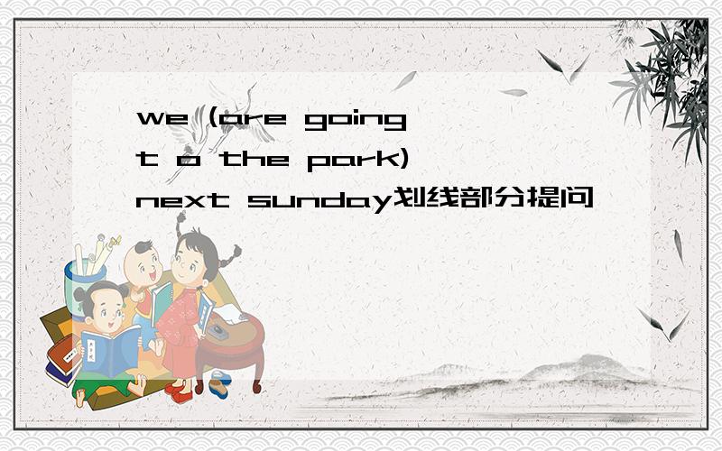 we (are going t o the park) next sunday划线部分提问
