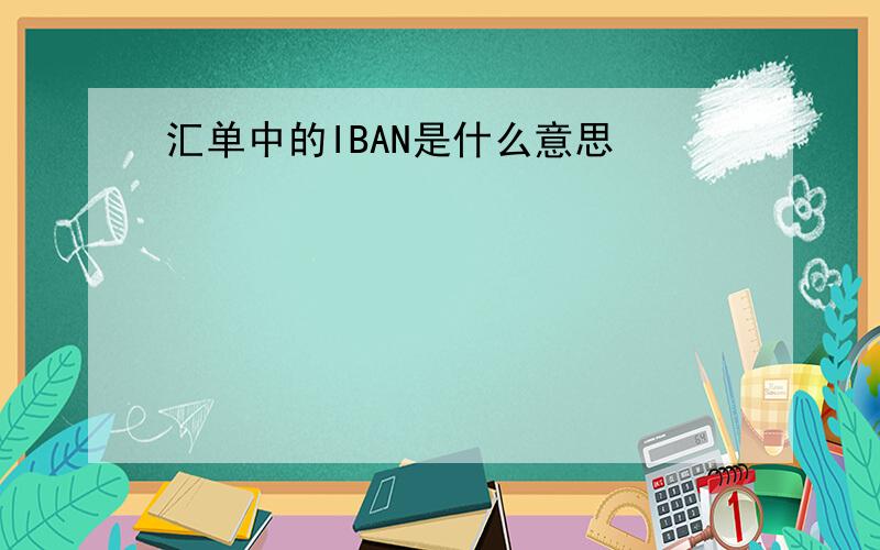 汇单中的IBAN是什么意思