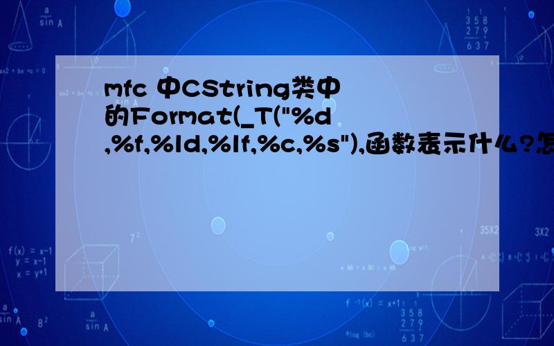 mfc 中CString类中的Format(_T(