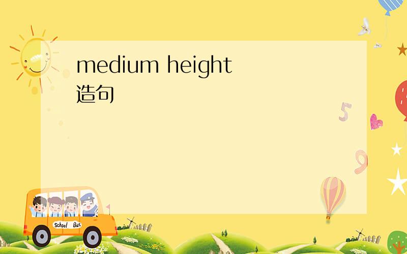 medium height 造句