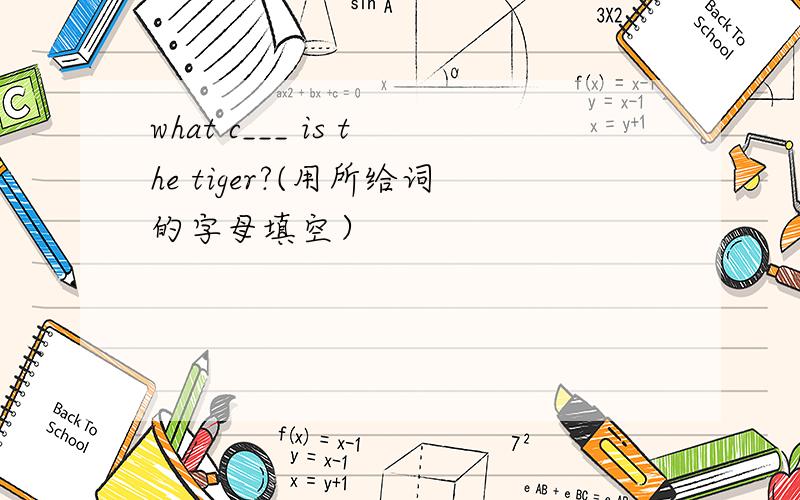what c___ is the tiger?(用所给词的字母填空）