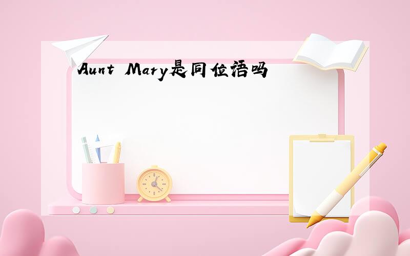 Aunt Mary是同位语吗
