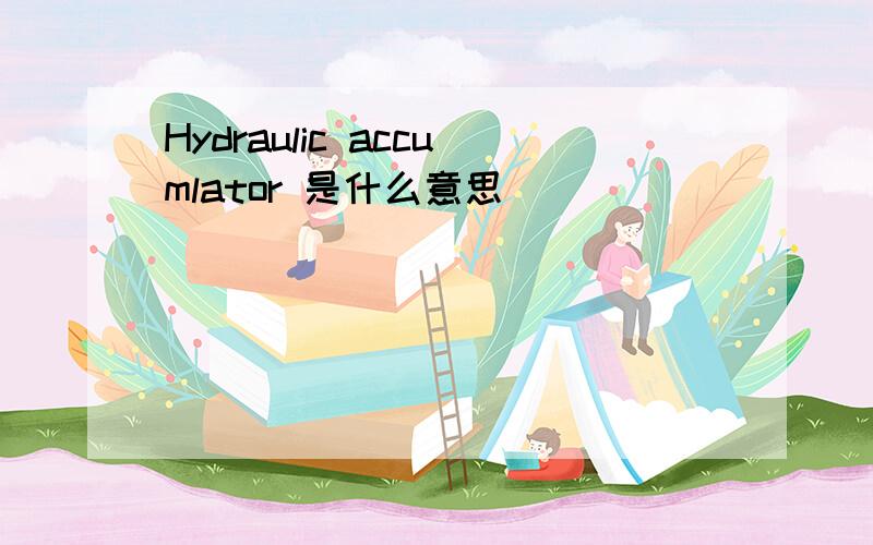 Hydraulic accumlator 是什么意思