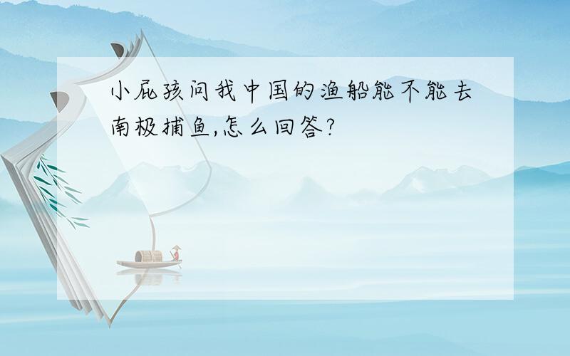小屁孩问我中国的渔船能不能去南极捕鱼,怎么回答?