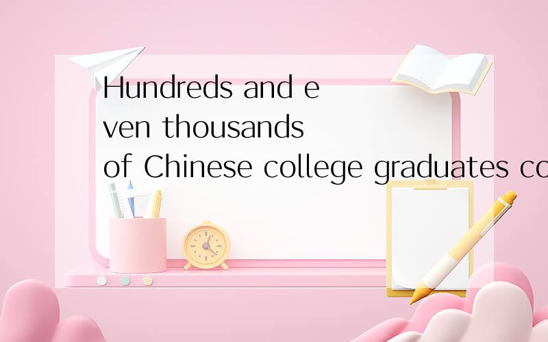Hundreds and even thousands of Chinese college graduates compete with one another fiercely___one civil service position.A.against     B.to   C.for    Din