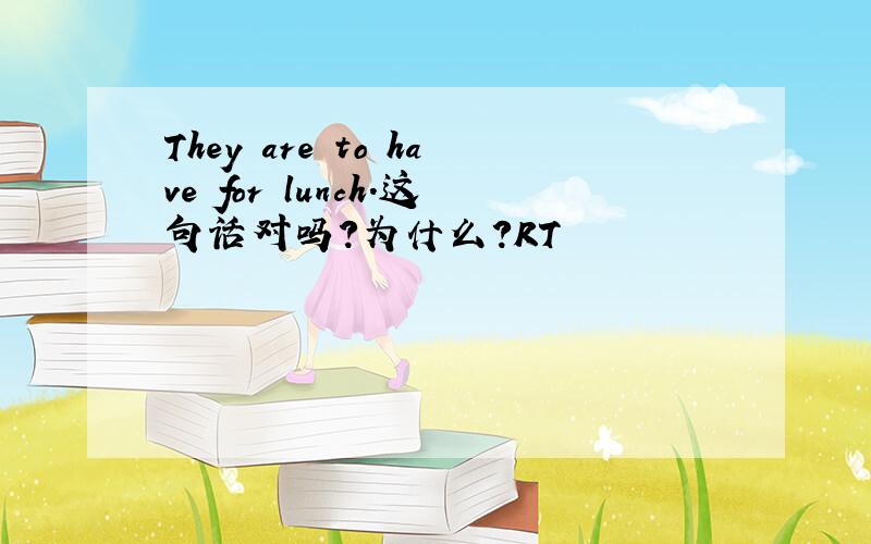 They are to have for lunch.这句话对吗?为什么?RT