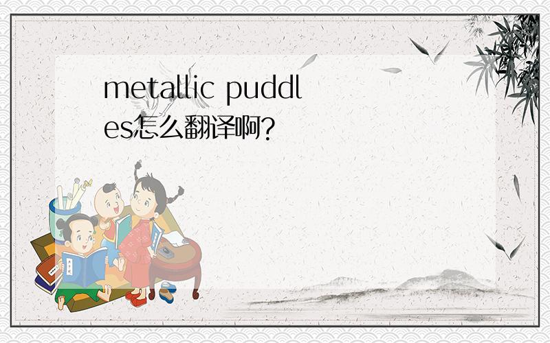 metallic puddles怎么翻译啊?