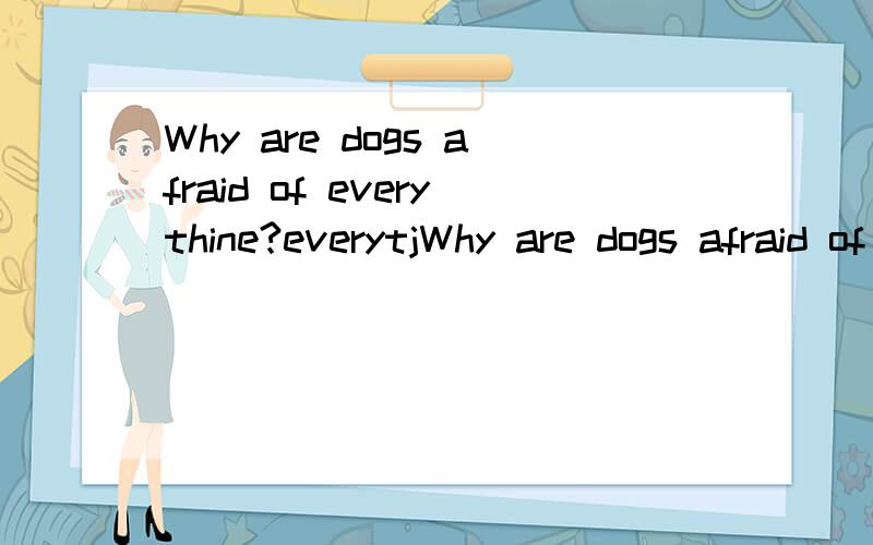 Why are dogs afraid of everythine?everytjWhy are dogs afraid of everythine?everytjine日光请回答