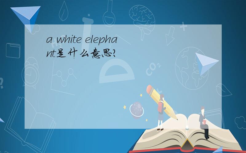 a white elephant是什么意思?