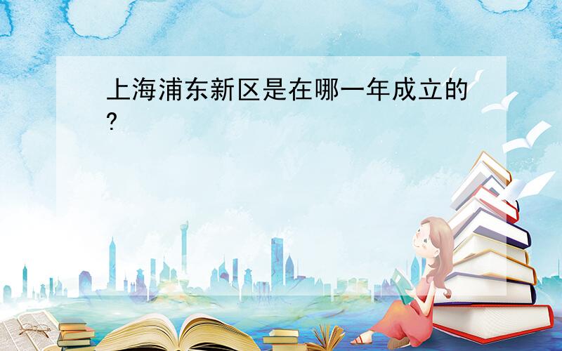上海浦东新区是在哪一年成立的?