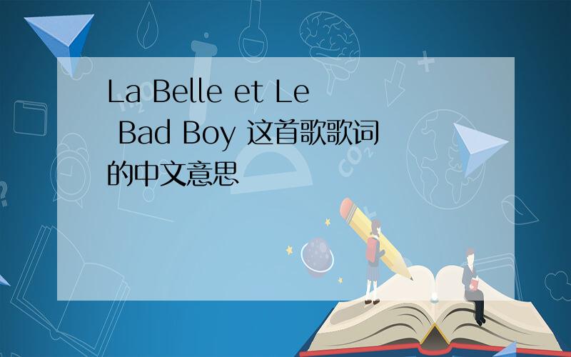 La Belle et Le Bad Boy 这首歌歌词的中文意思