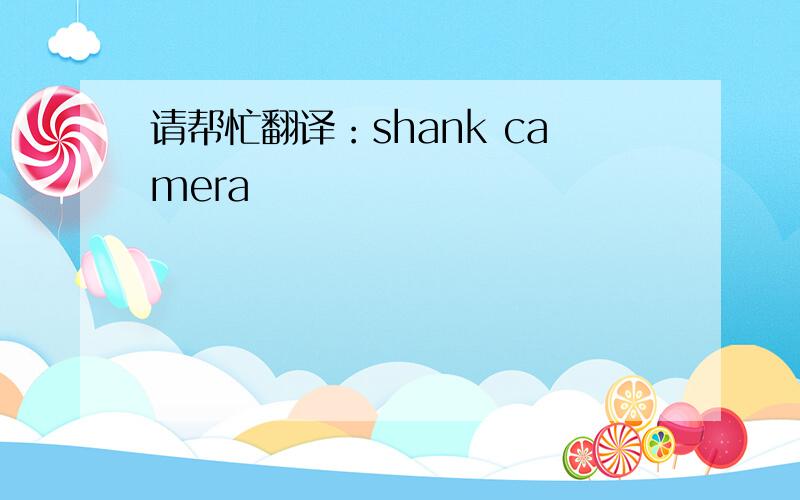 请帮忙翻译：shank camera