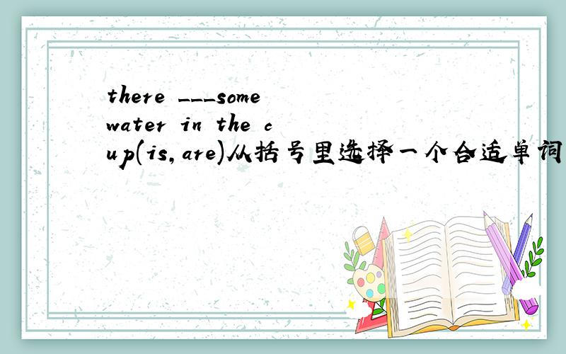 there ___some water in the cup(is,are)从括号里选择一个合适单词填入横杠