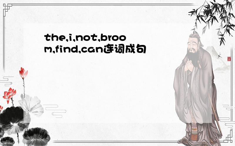 the,i,not,broom,find,can连词成句