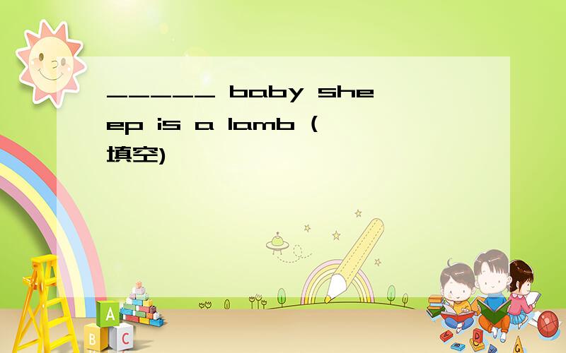 _____ baby sheep is a lamb (填空)