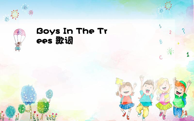 Boys In The Trees 歌词