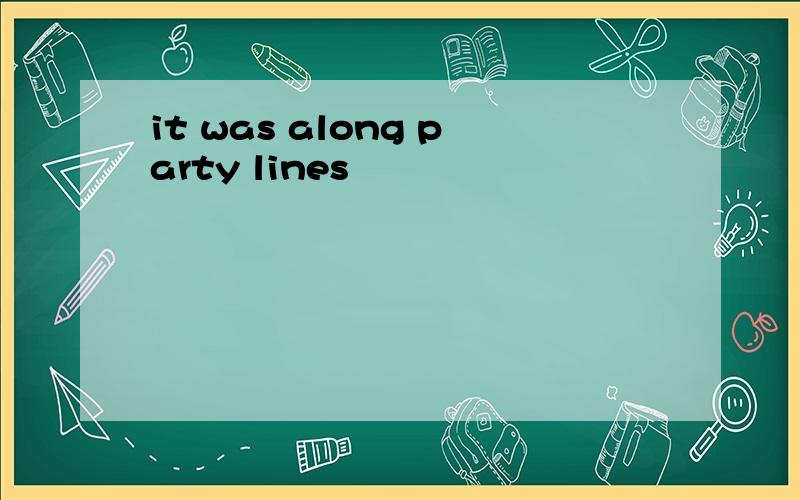it was along party lines