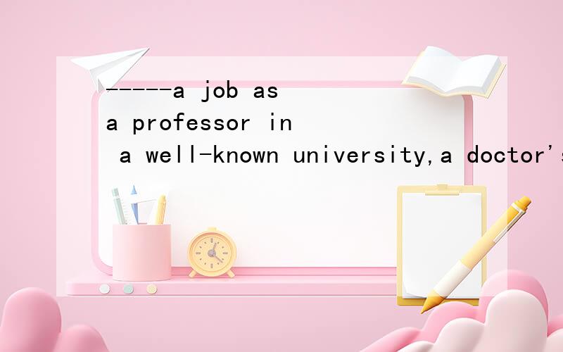 -----a job as a professor in a well-known university,a doctor's degree is neededA If you wantB So as to getC In order to getB C错在哪?