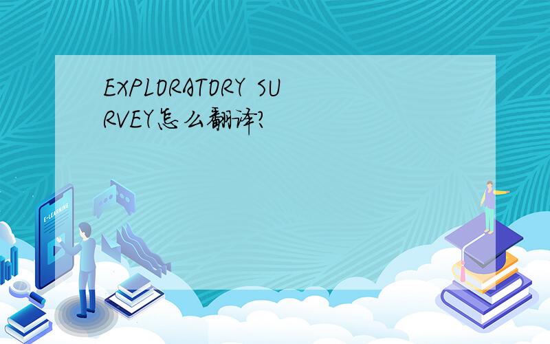 EXPLORATORY SURVEY怎么翻译?
