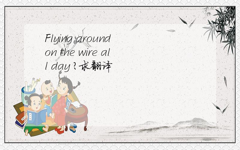 Flying around on the wire all day ?求翻译