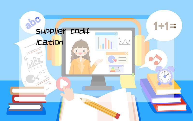 supplier codification