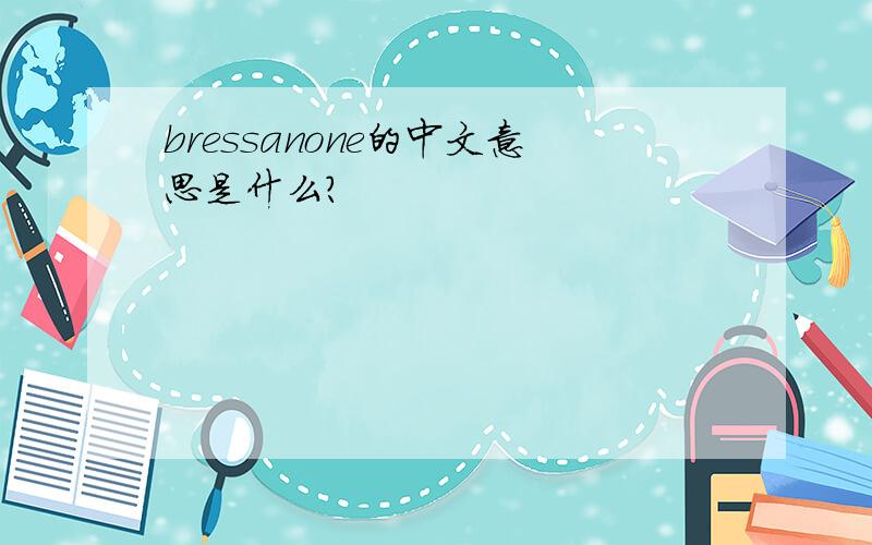 bressanone的中文意思是什么?