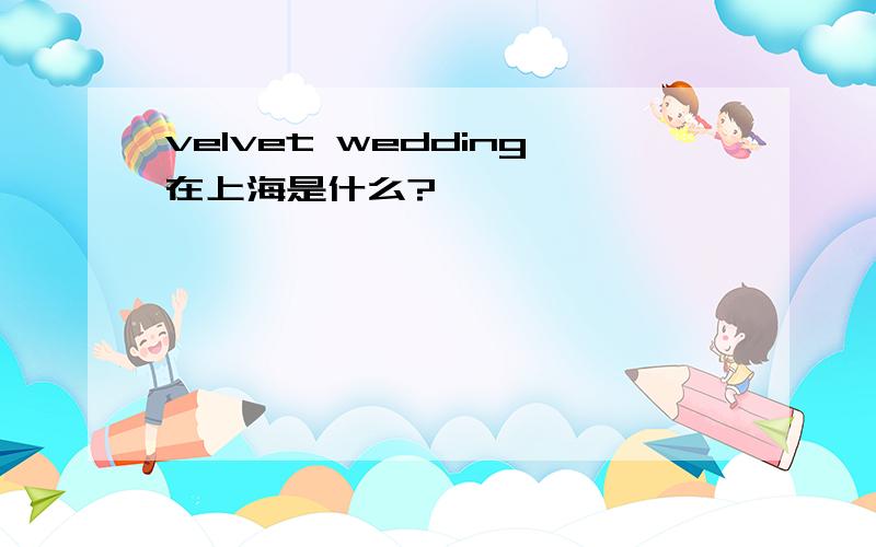 velvet wedding在上海是什么?