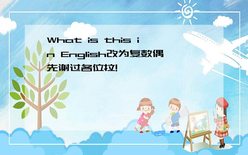 What is this in English改为复数偶先谢过各位拉!