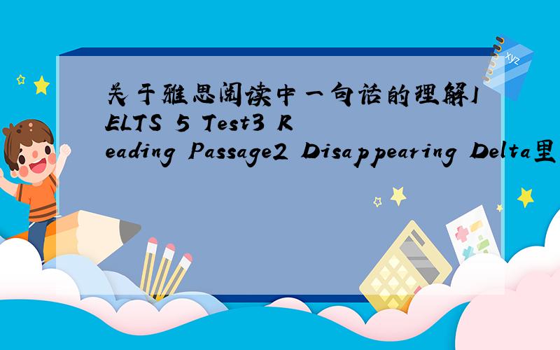 关于雅思阅读中一句话的理解IELTS 5 Test3 Reading Passage2 Disappearing Delta里21题答案是YES, 但我却怎么也不理解为什么,找不到答案的出处.有读通的同学给解答一下.