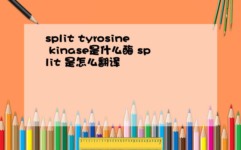 split tyrosine kinase是什么酶 split 是怎么翻译
