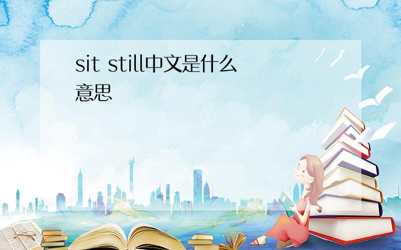 sit still中文是什么意思
