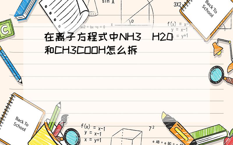 在离子方程式中NH3`H20和CH3COOH怎么拆
