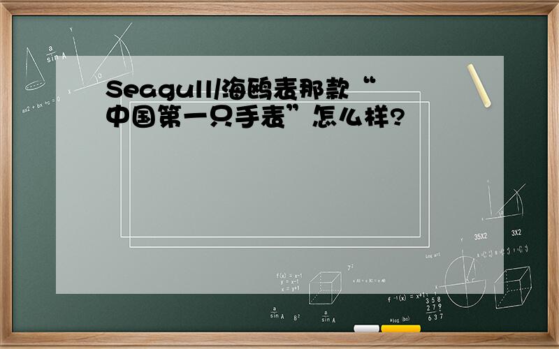 Seagull/海鸥表那款“中国第一只手表”怎么样?
