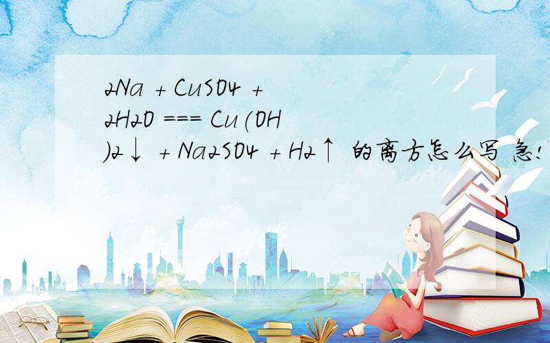 2Na + CuSO4 + 2H2O === Cu(OH)2↓ + Na2SO4 + H2↑ 的离方怎么写 急!