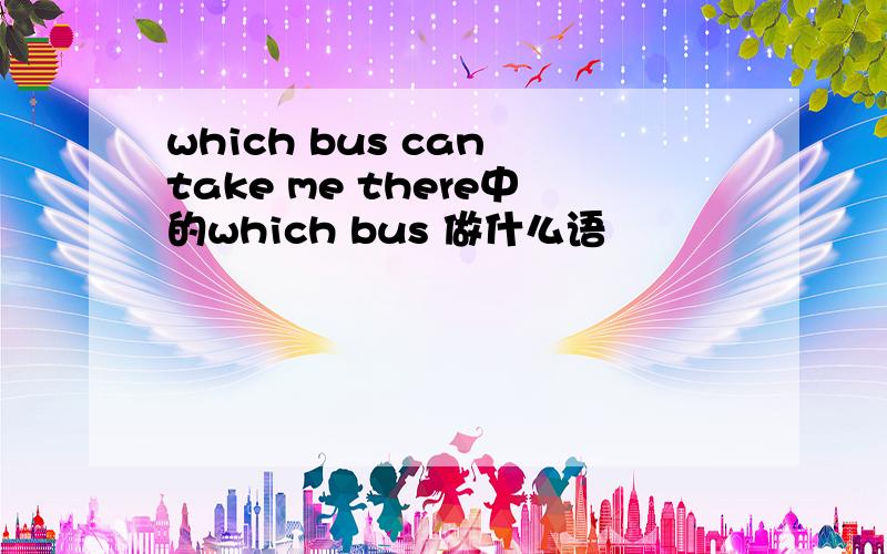 which bus can take me there中的which bus 做什么语