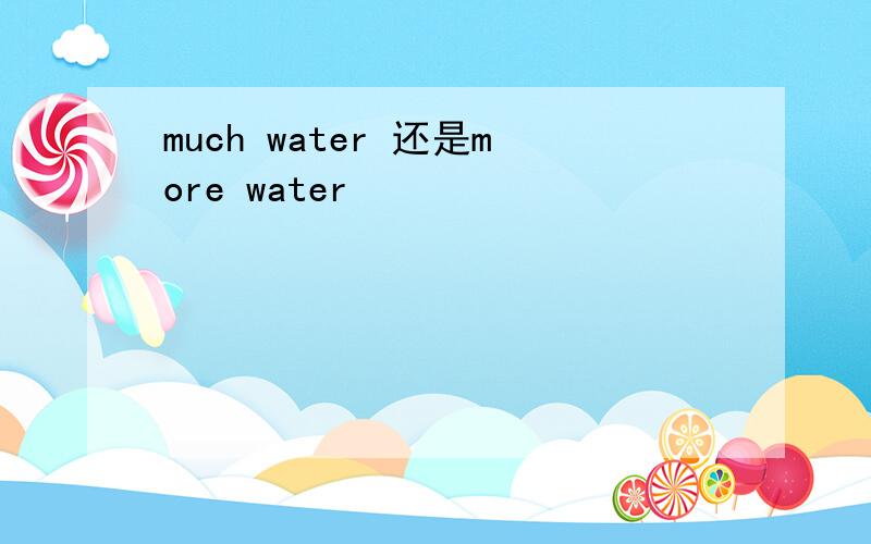 much water 还是more water