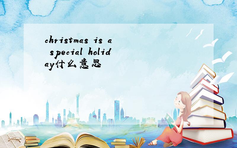 christmas is a special holiday什么意思