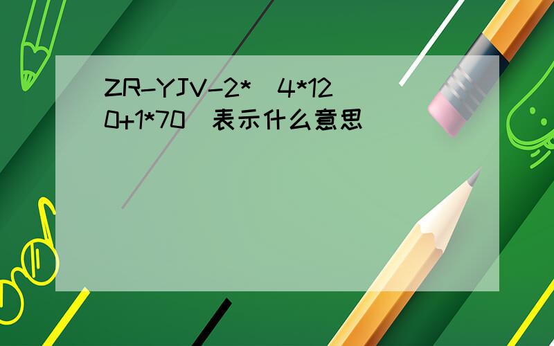 ZR-YJV-2*(4*120+1*70)表示什么意思