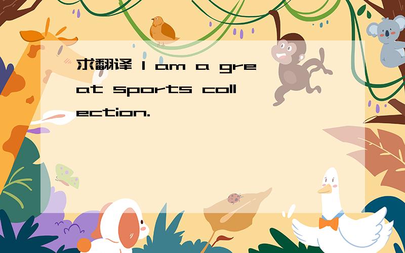 求翻译 I am a great sports collection.
