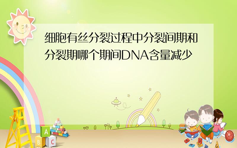 细胞有丝分裂过程中分裂间期和分裂期哪个期间DNA含量减少